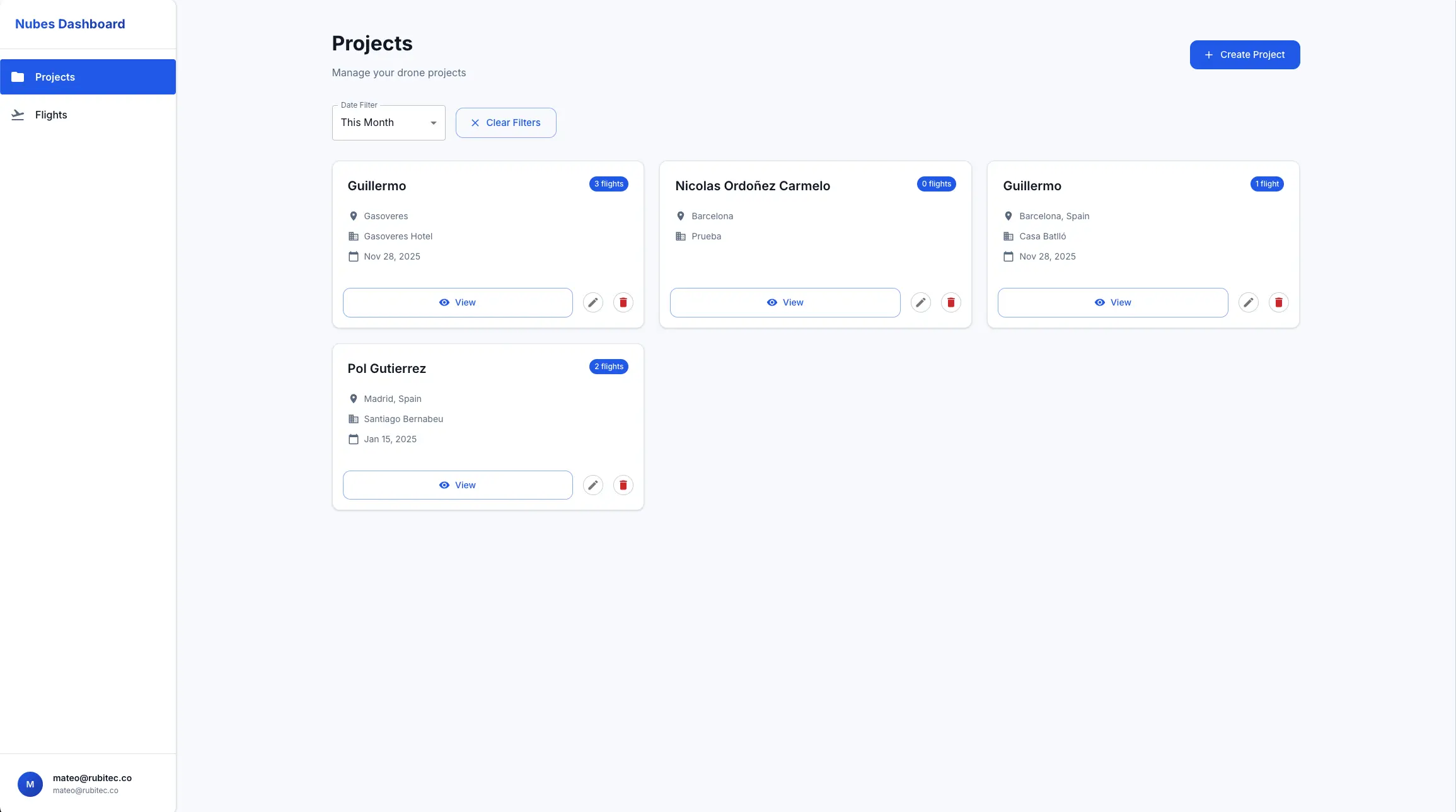 Plataforma de Gestión para Drones - captura 1